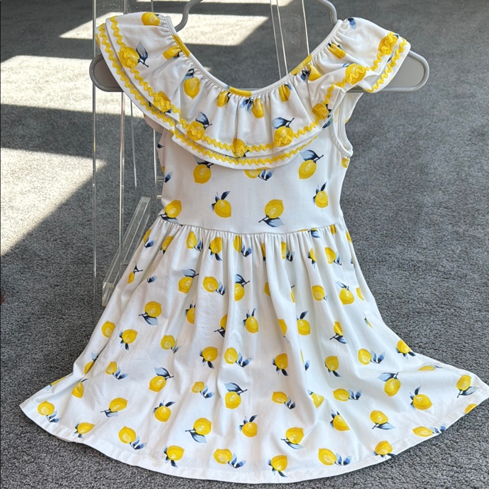 Janie and Jack Yellow Ruffled Off-the-Shoulder Sundress